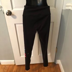 Pink Victoria Secret women’s black leggings size small.
